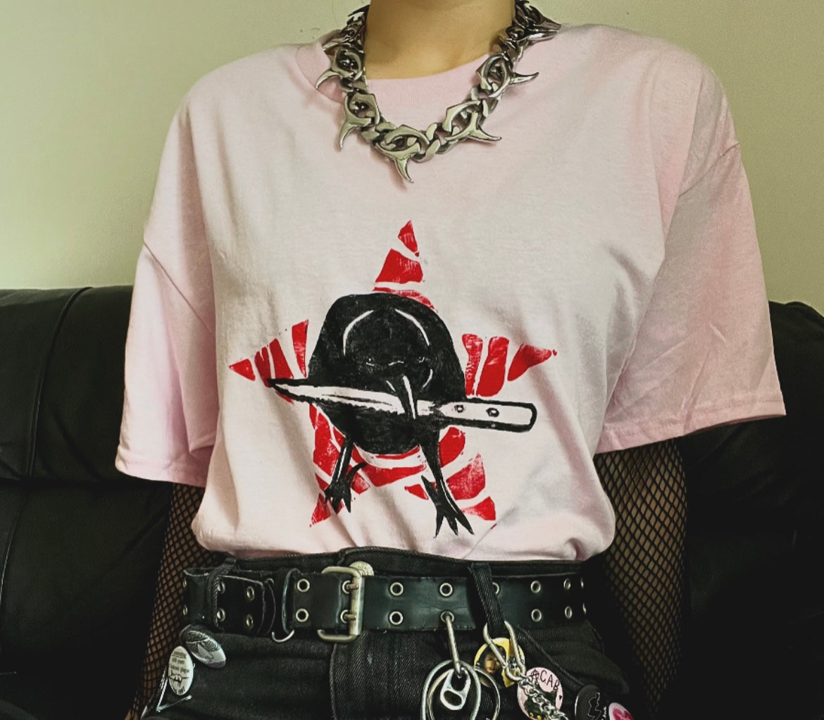 Crow Star Pink Unisex T-Shirt