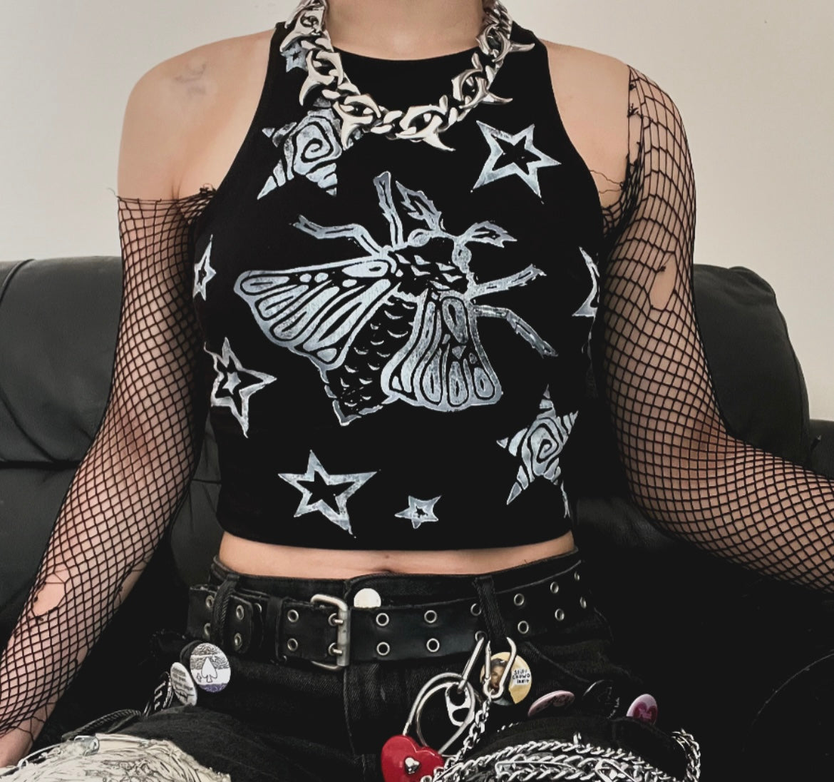 Moth Crop Black Tank Top