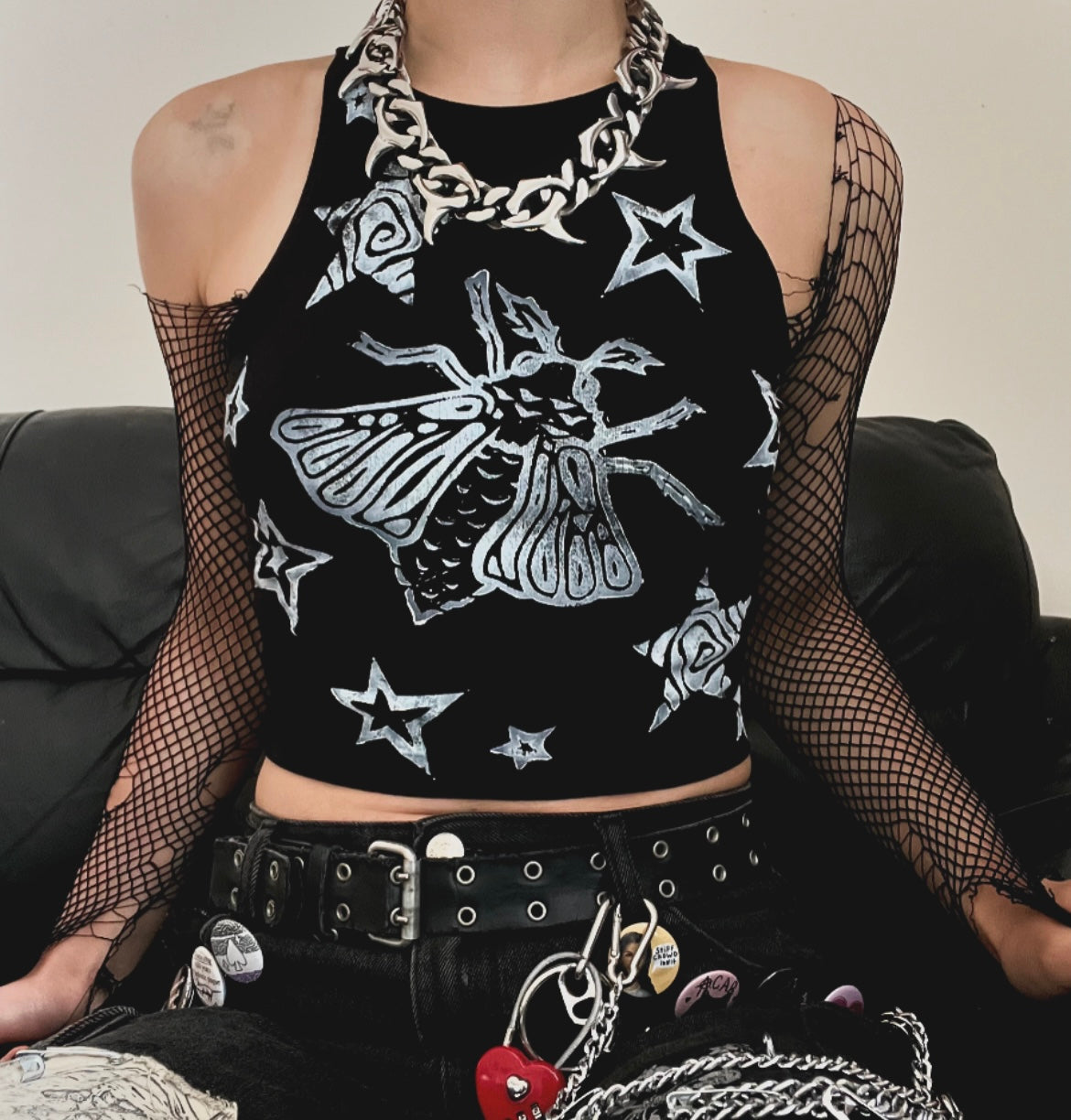 Moth Crop Black Tank Top