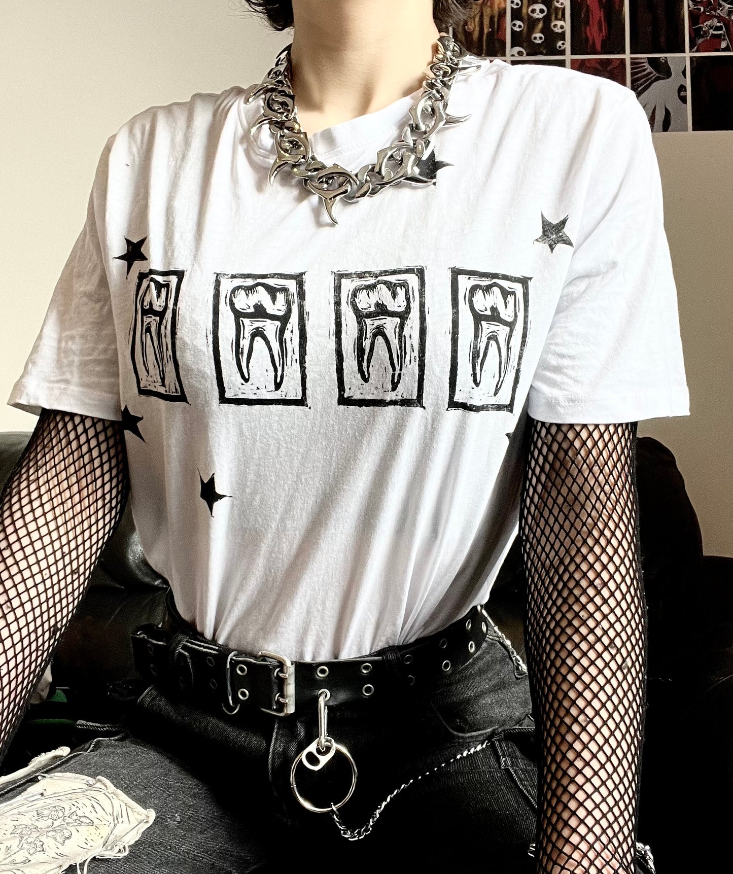 Teeth Unisex White T-Shirt