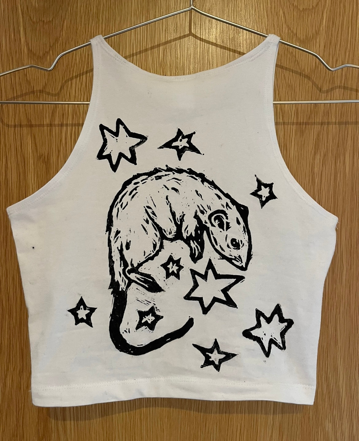 Rat Crop White Tank Top