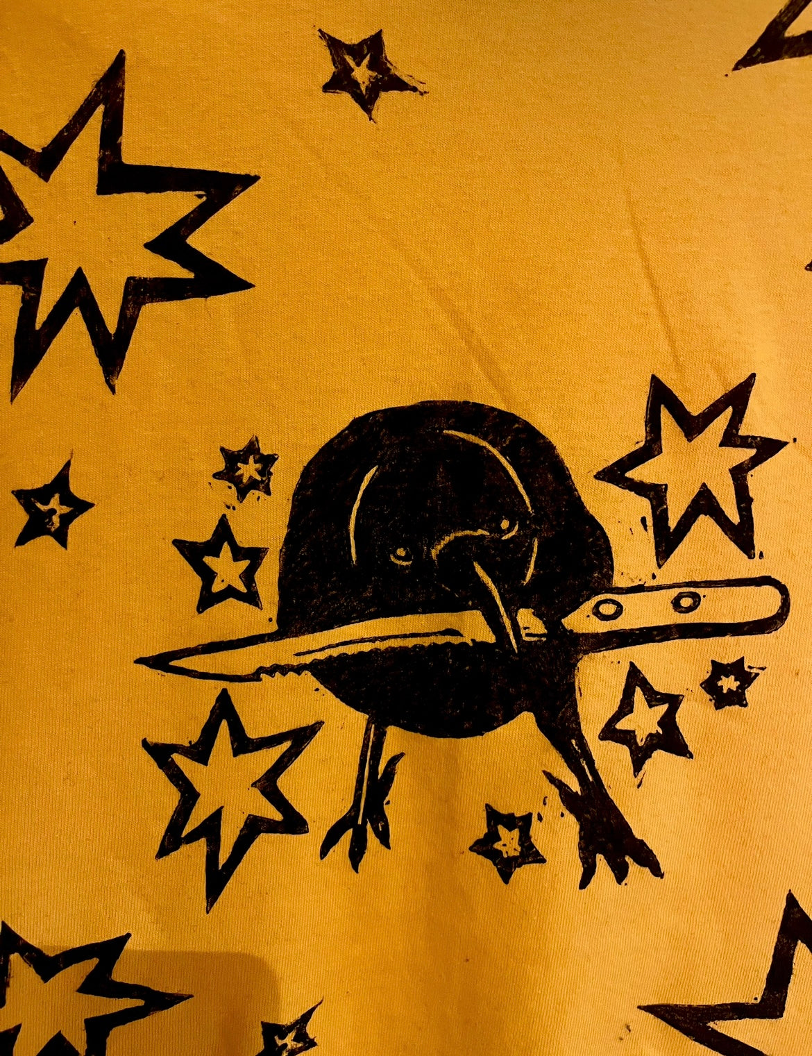 Crow Yellow Unisex T-Shirt — Variant 1 (More Stars)