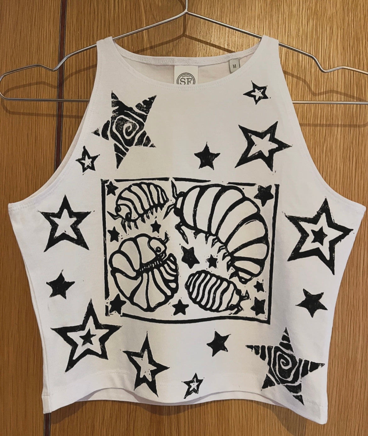 Isopod Crop White Tank Top