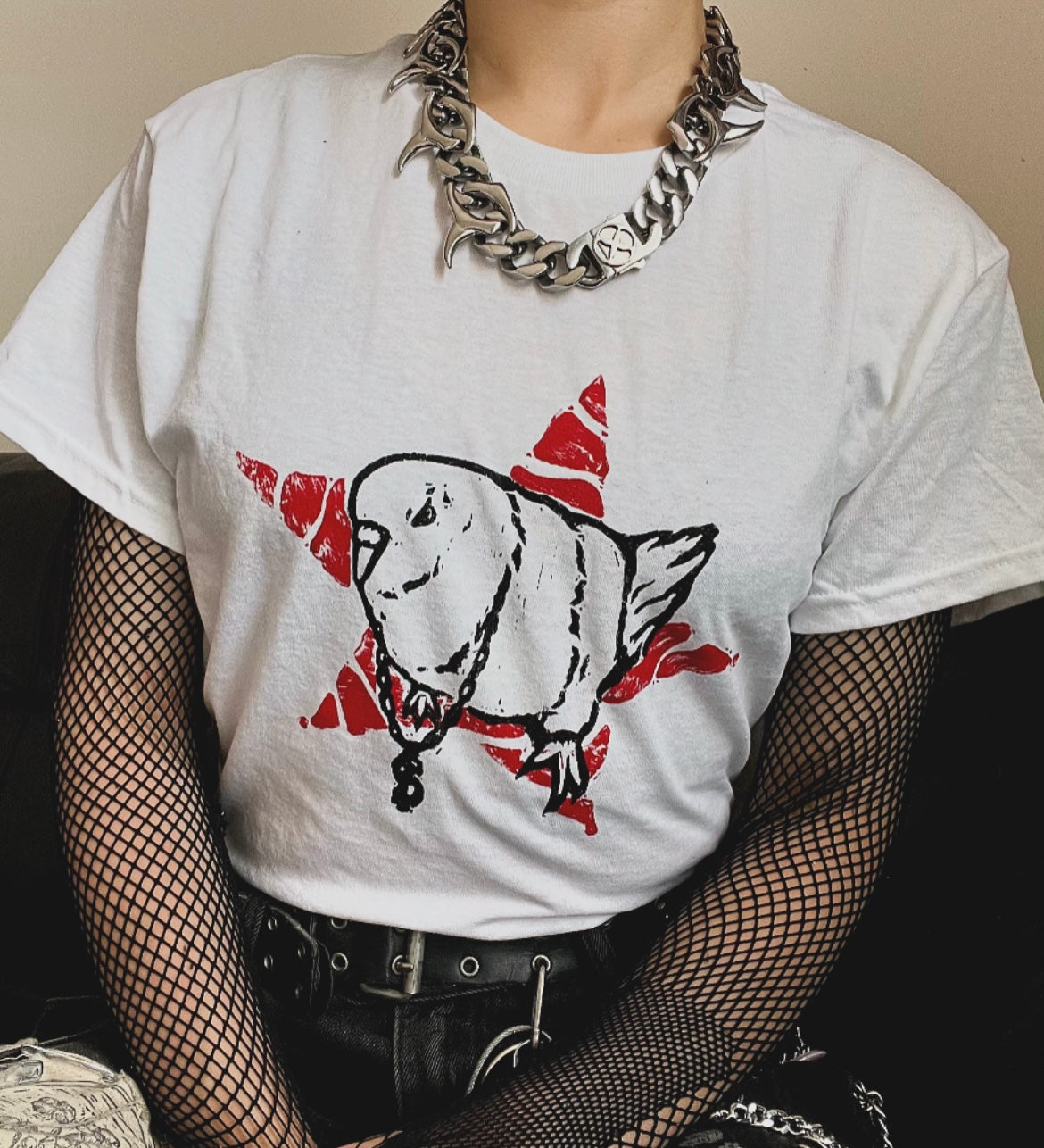 $$ Pigeon White Unisex T-Shirt