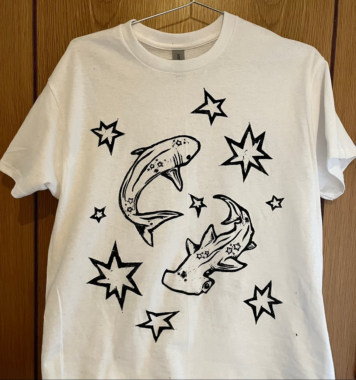 Shark Unisex White T-Shirt