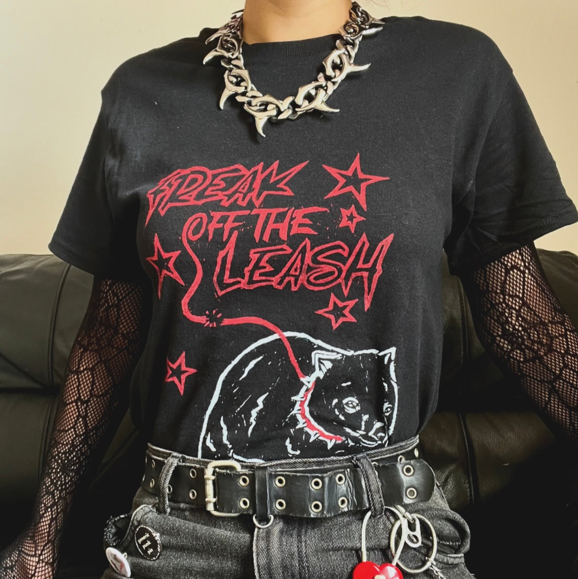 ‘Freak off the Leash’ Wombat Unisex Black T-Shirt