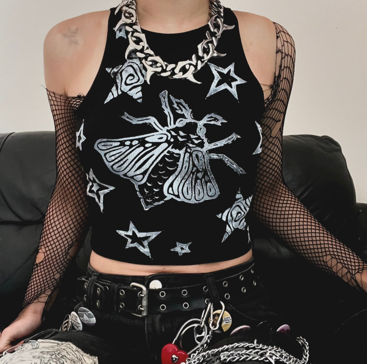 Moth Crop Black Tank Top