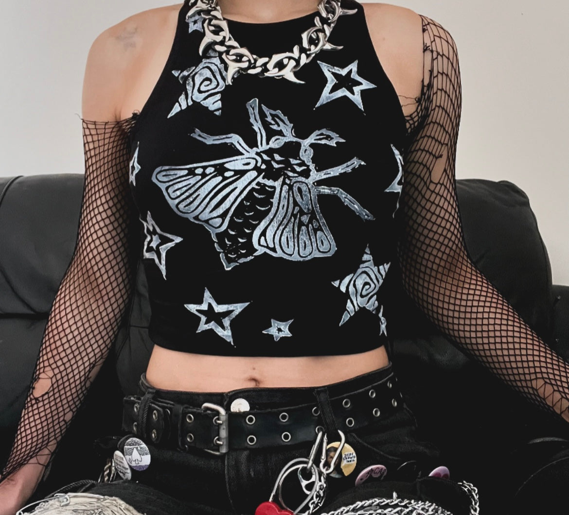 Moth Crop Black Tank Top