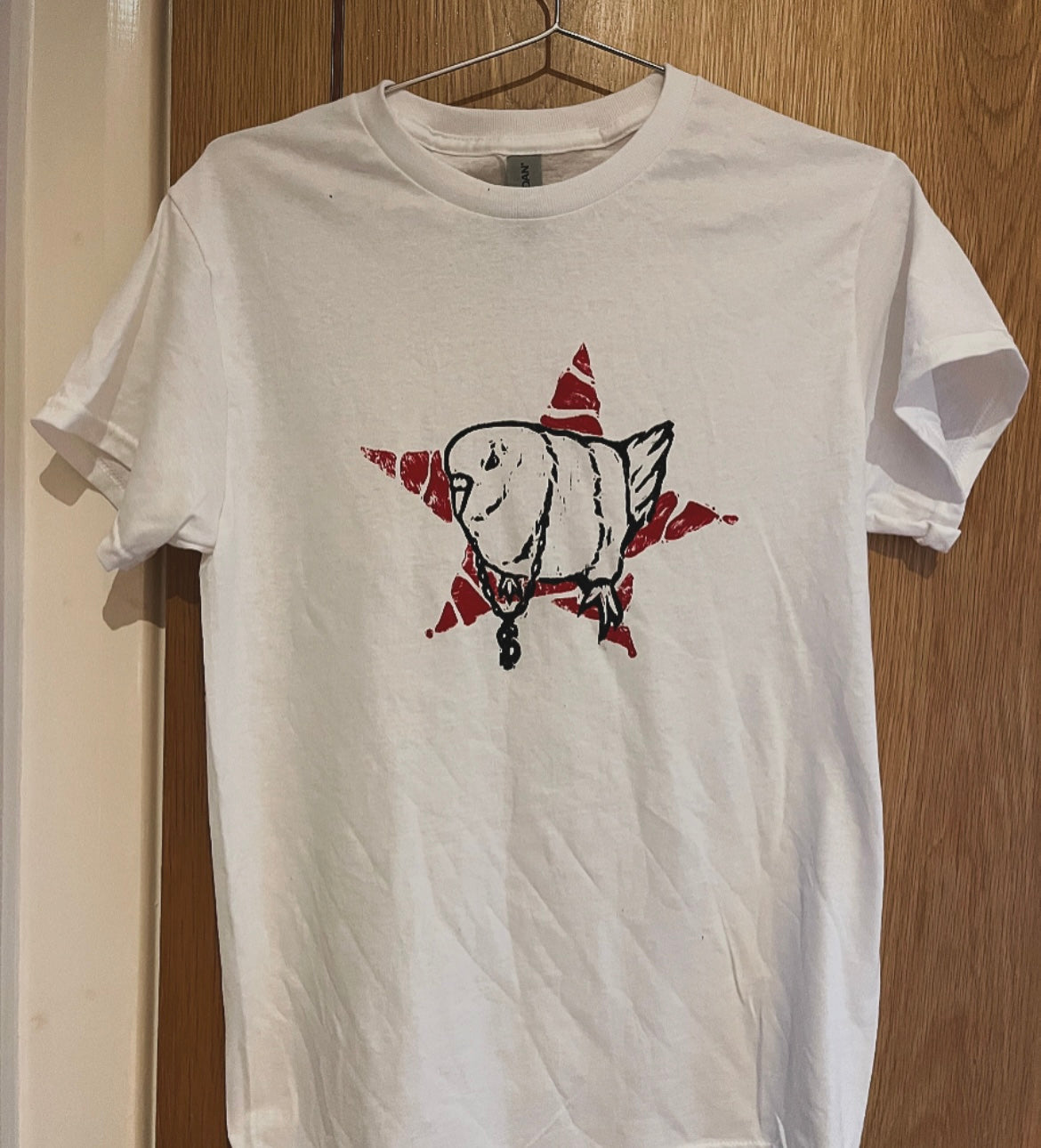 $$ Pigeon White Unisex T-Shirt