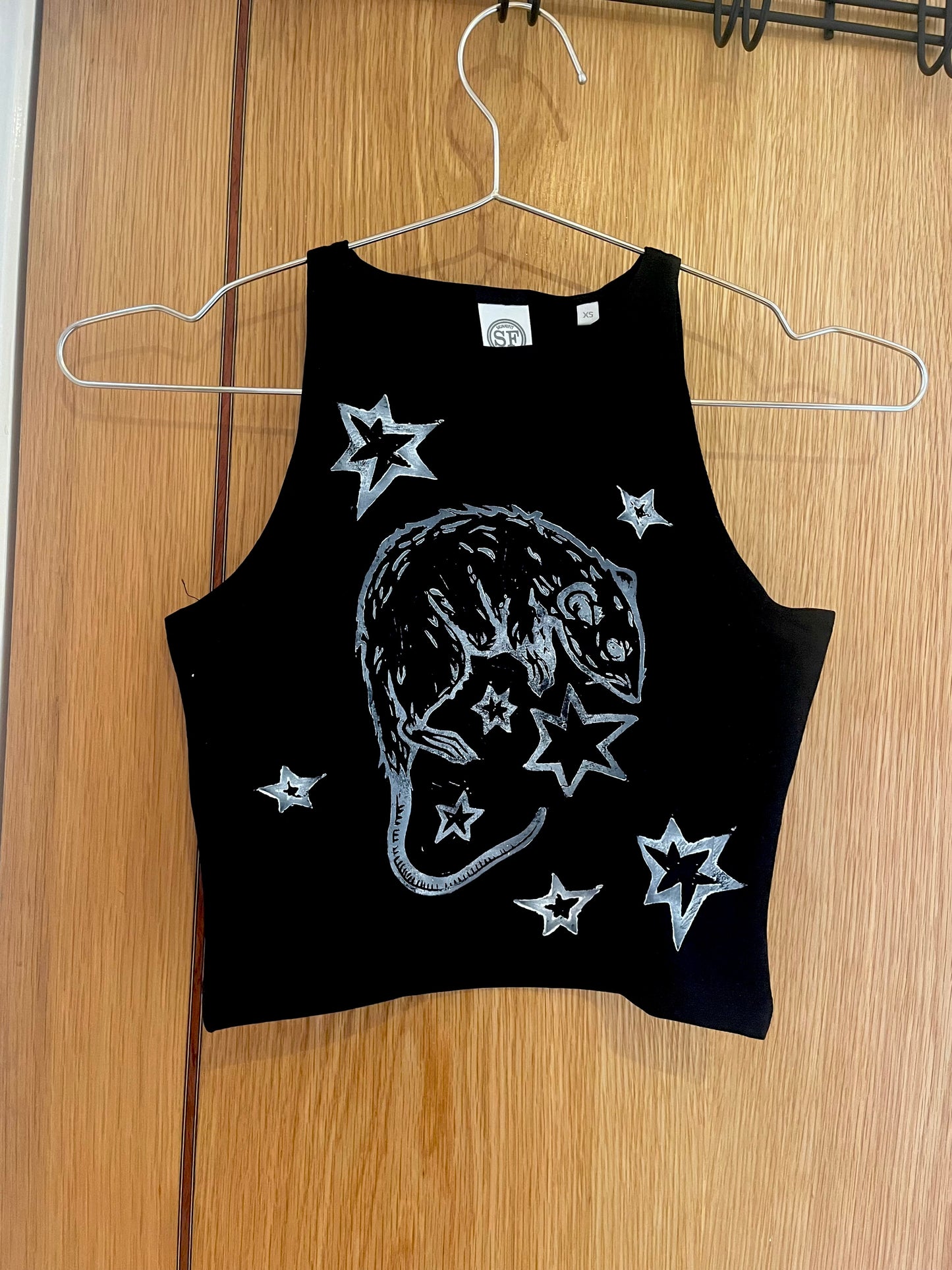 Rat Crop Black Tank Top