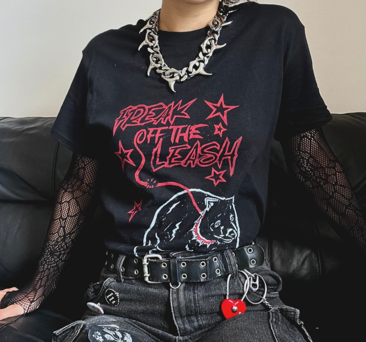 ‘Freak off the Leash’ Wombat Unisex Black T-Shirt