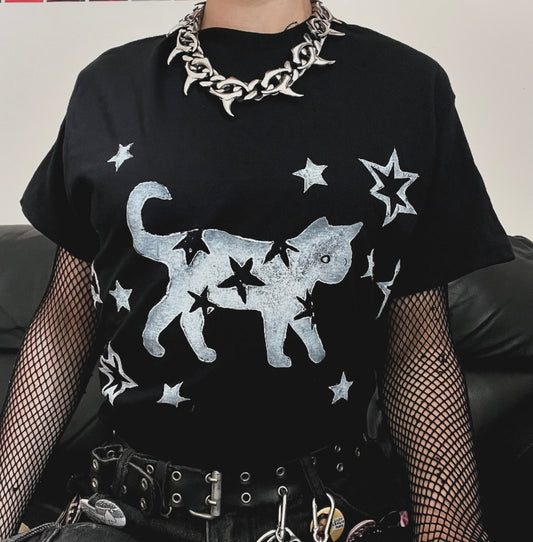 Cat Black Unisex T-Shirt