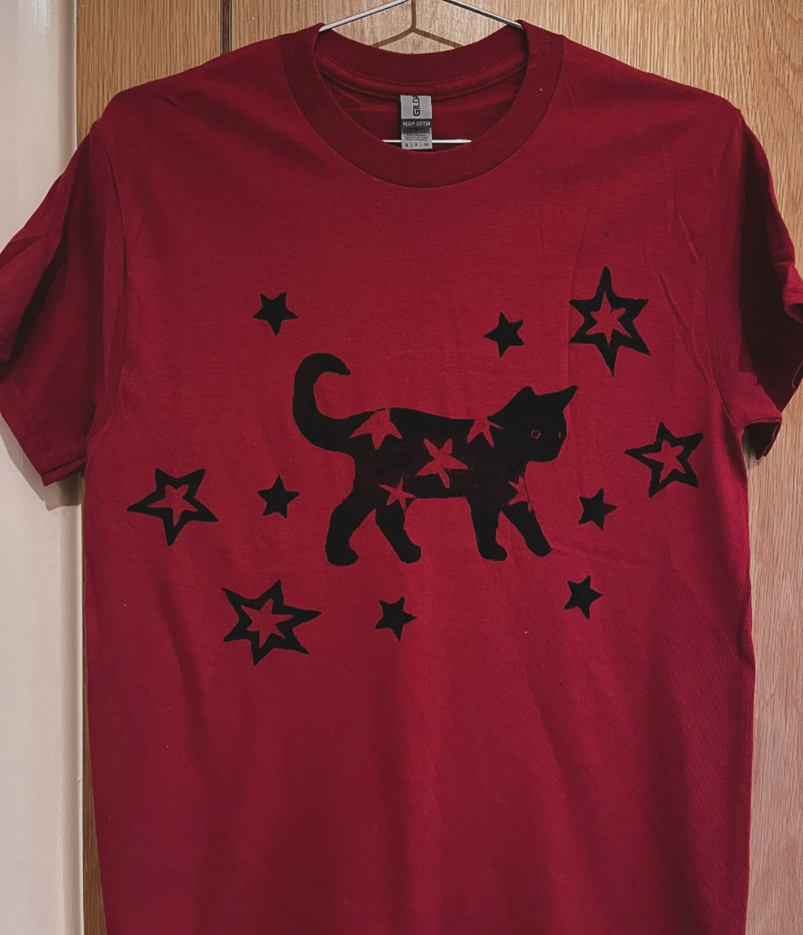 Cat Burgundy Red Unisex T-Shirt