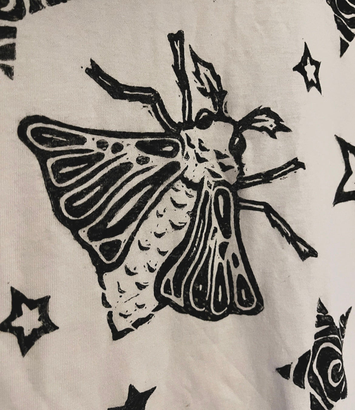 Moth Unisex Beige T-Shirt